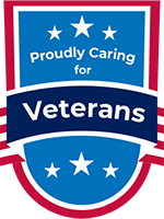 Proudly Caring for Veterans - Website Badge - Vertical 1