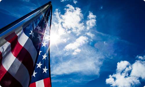 multiple American flags