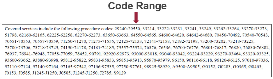 Code Range