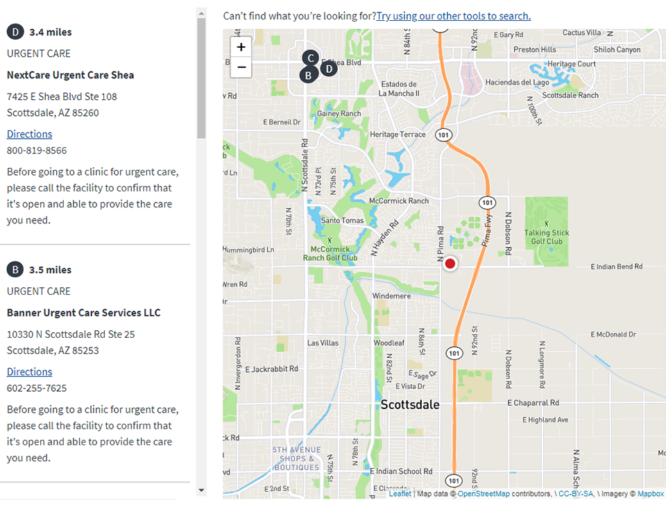 VA Locator Map